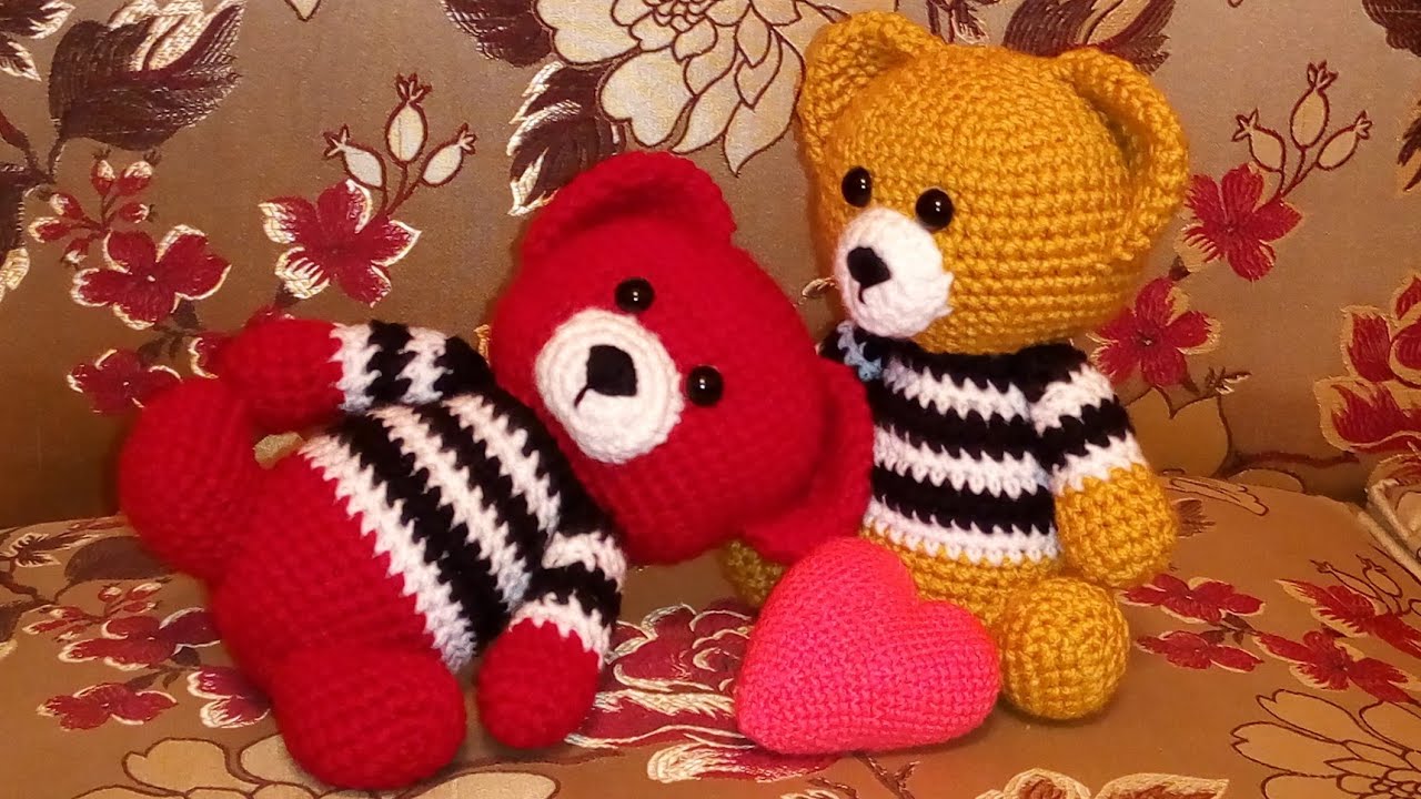 crochet Bear video tutorial دبدوب اميجرومي بالكروشية الجزء الثاني