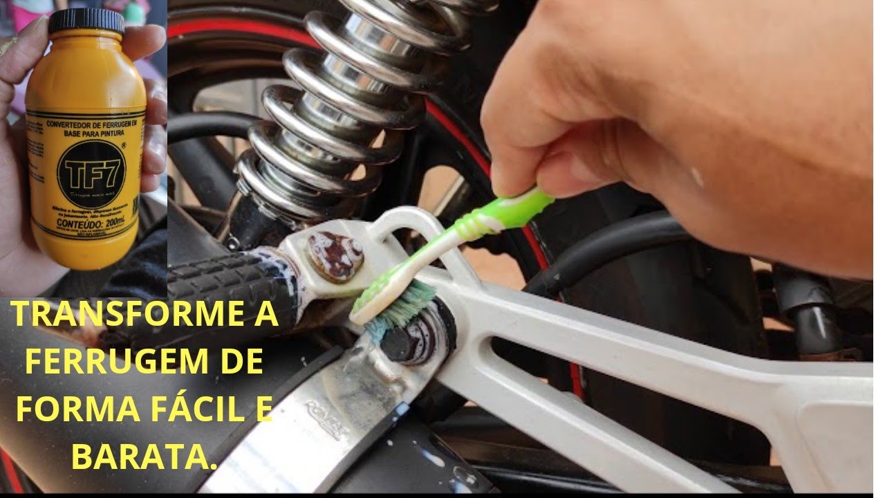 Tirei as ferrugens dos parafusos da cb 500 com o convertedor de ferrugem tf7