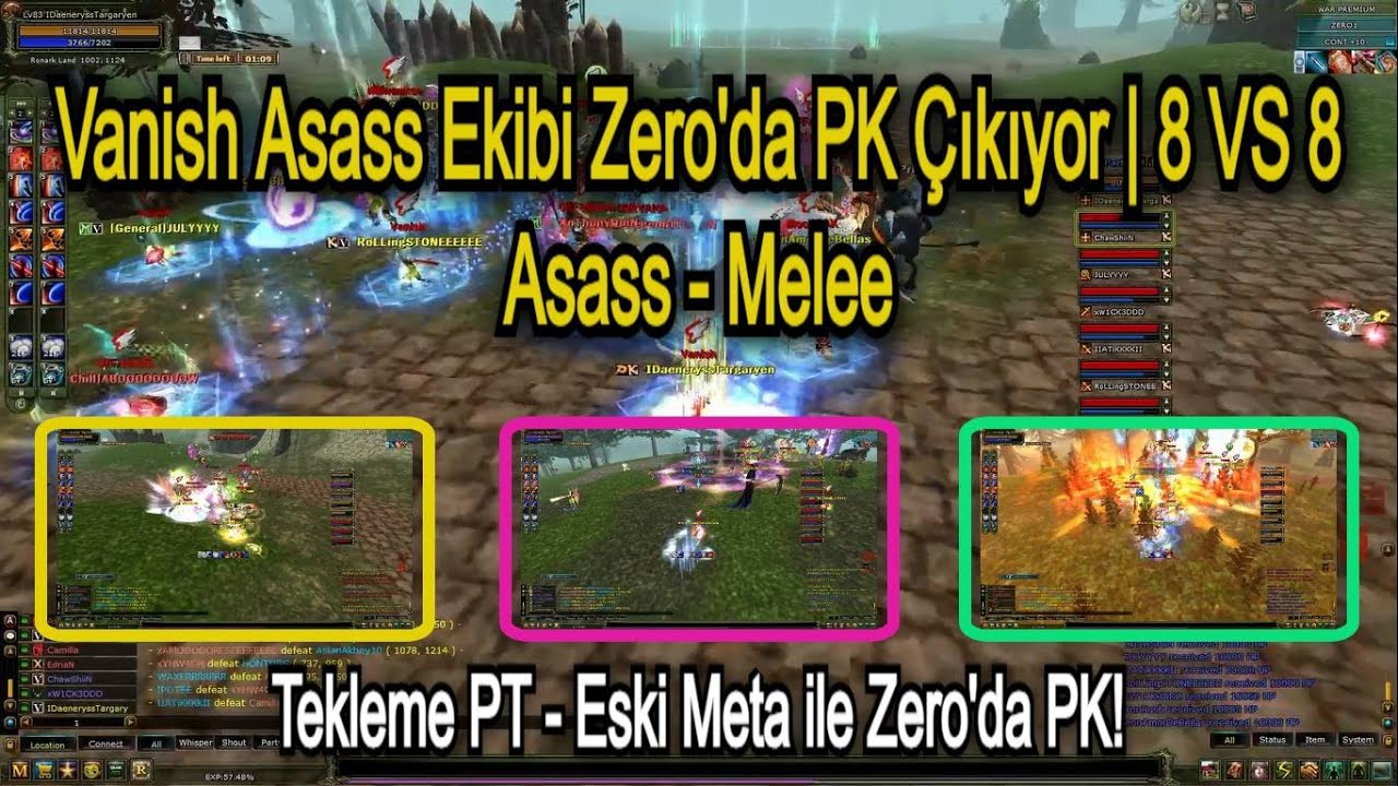 Vanish Asass Ekibi Zero'da PK &Ccedil;ıkıyor | 8 VS 8 Asass - Melee | Knightpedia