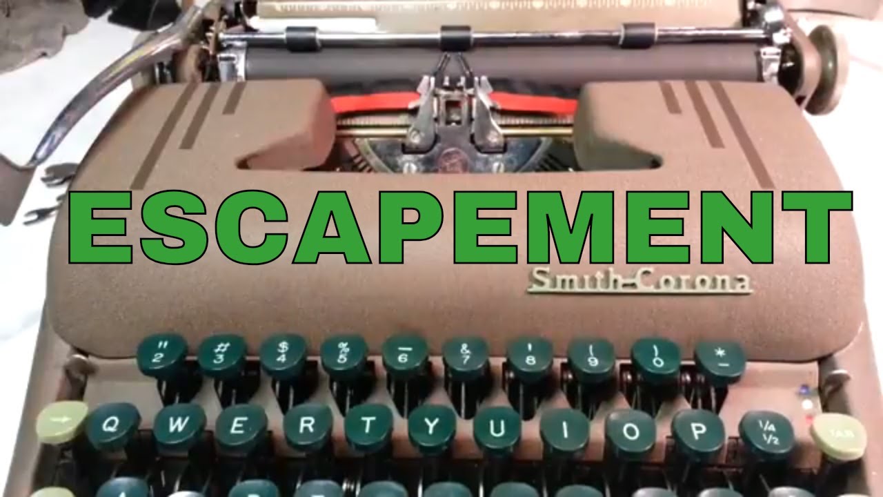 Smith Corona Typewriter Escapement Removal Repair Adjustment Pawl Noise