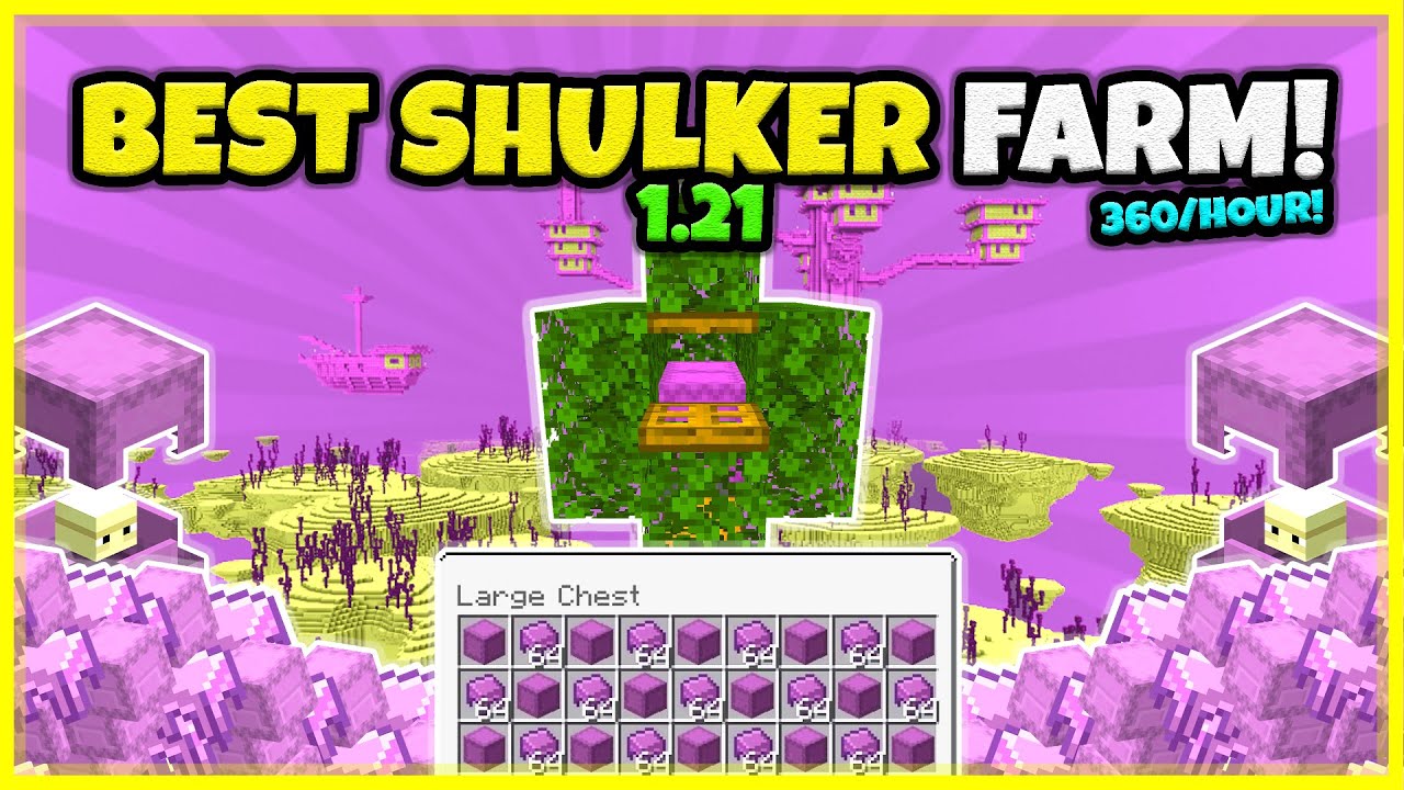 BEST SHULKER FARM EVER!! (VERY FAST!) 1600/Hour! In Minecraft Bedrock 1.21