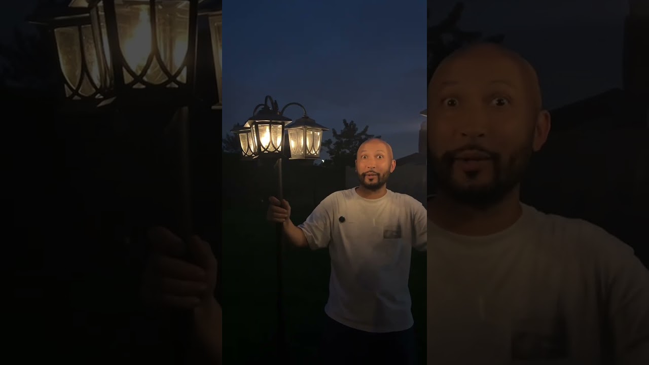 Why do these lights make my yard feel so cozy? #solarpostlight #solarlights #cosybackyard