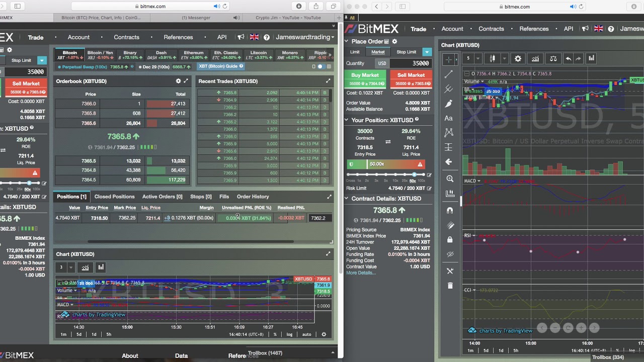 Bitmex Leverage trading 50% ROE in minutes