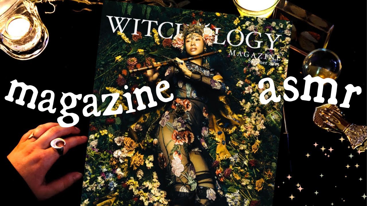 🌼 Reading Witchology Magazine 🌼 for sleep (soft-spoken ASMR, paper sounds, tracing)