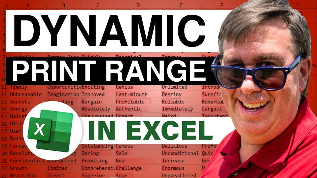 Excel - Automatically Resize Print Range - Episode 1756