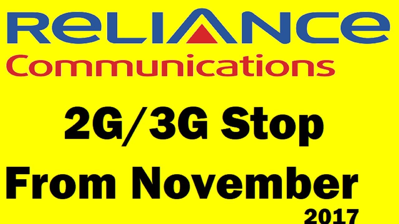 RCom is Stop GSM 2G/3G Mobile Service From November 2017