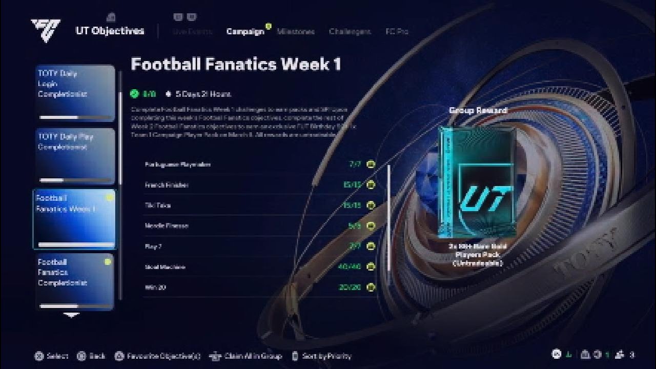 Claiming the Football Fanatics Week 1 Objective in FC 26