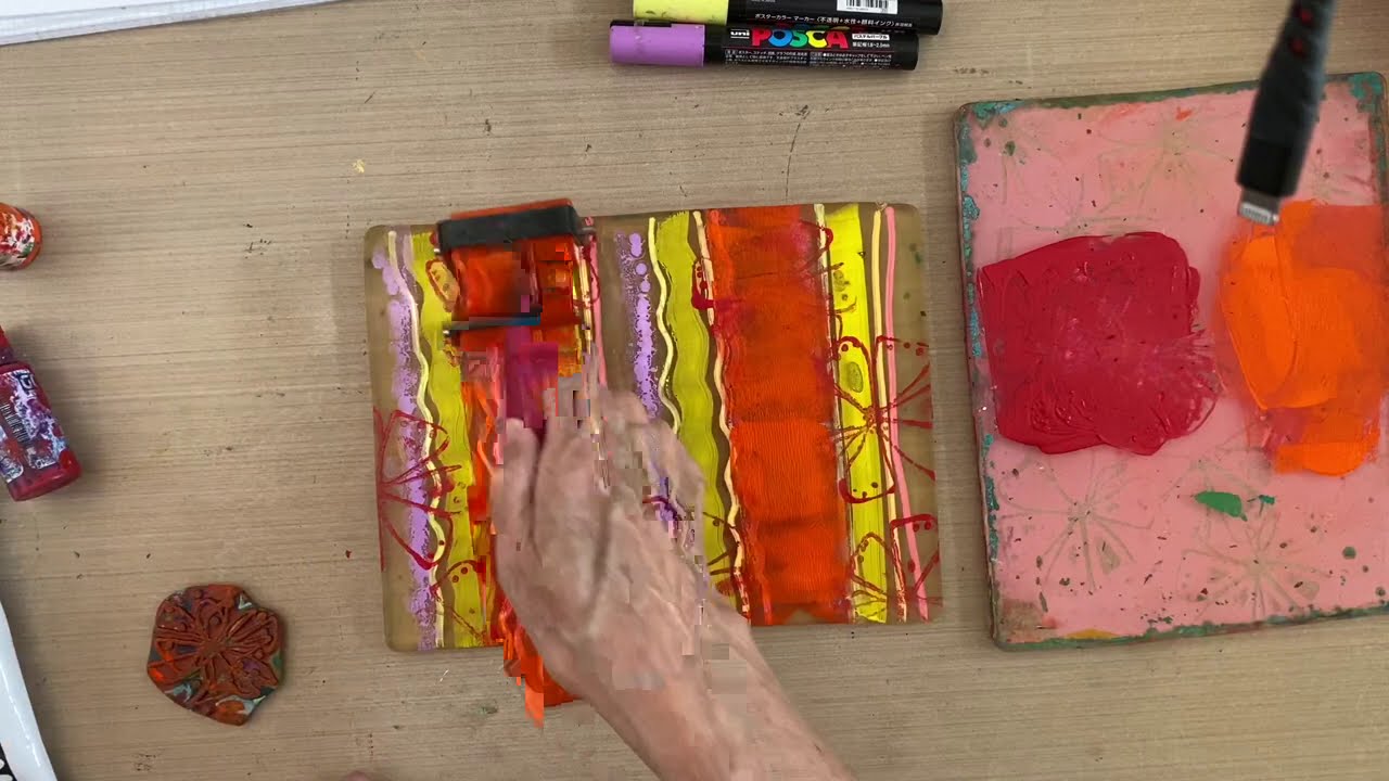 Posca Pens on the Gel Plate–Tutorial Tidbits