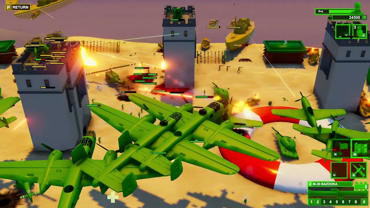 Attack on Toys BEACH ENVASHON TAN VS GREEN