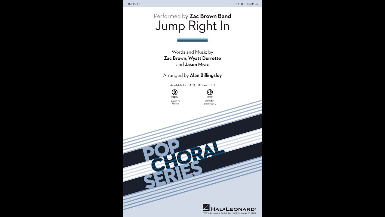 Jump Right In (SATB Choir) - Arranged by Alan Billingsley