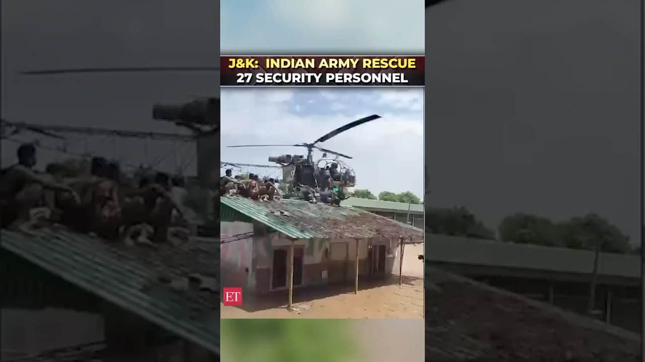 J&K:  Indian Army's White Knight Corps rescue 27 security personnel