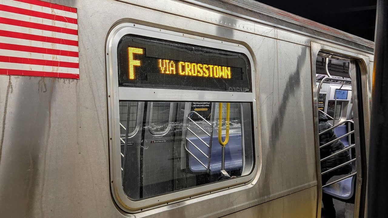 MTA NYCT Subway: Coney Island Bound Kawasaki R160B Siemens (F) Train Via Crosstown At Court Square 