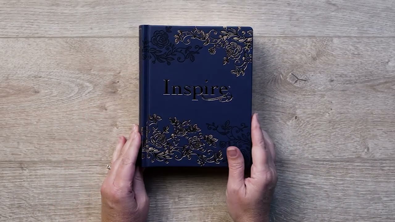 Inspire Bible NLT, Filament Enabled | LeatherLike Hardcover, Navy #biblejournaling