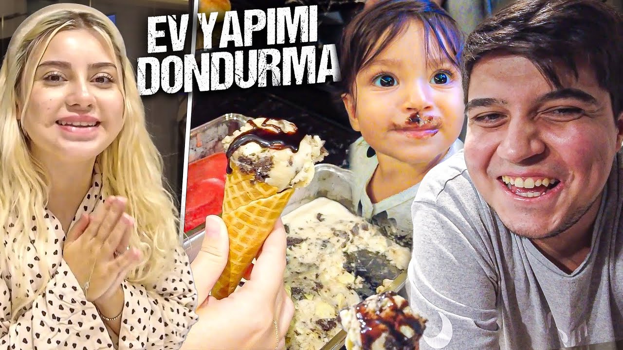 AŞŞŞIRI SAĞLIKLI EVDE DONDURMA YAPTIK!! (DENEMELİSİNİZ)