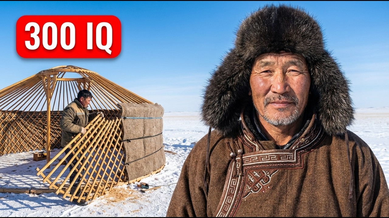 How Mongolians Survived  -50°C Winters in a Home They Built in Two Hours