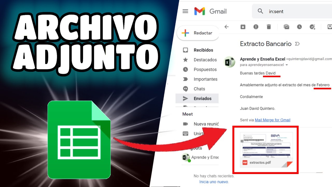 ✅Descubre Cómo enviar Correos MASIVOS con Archivos ADJUNTOS Diferentes Gmail y Excel - Google Sheets