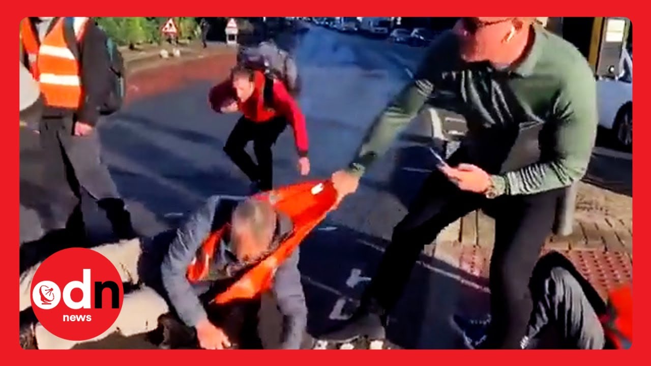Protesters DRAGGED Off Roads by Furious UK Drivers