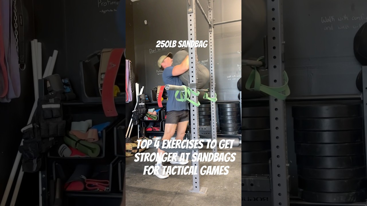 Top 4 Exercises To Improve Sandbag Over Bar for Tactical Games | #tacticalgames #sandbagtraining