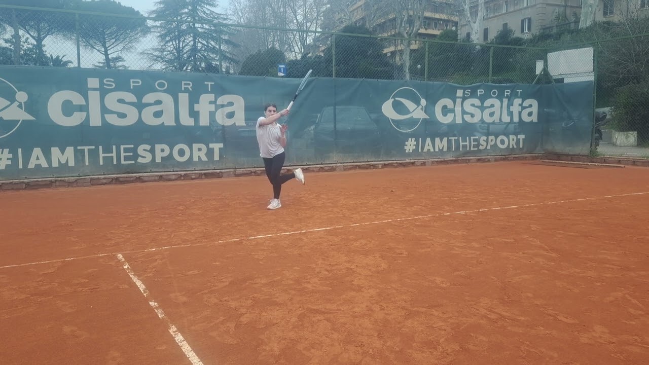 Videoteca 1 scuola Tennis femminile colpo del Dritto 