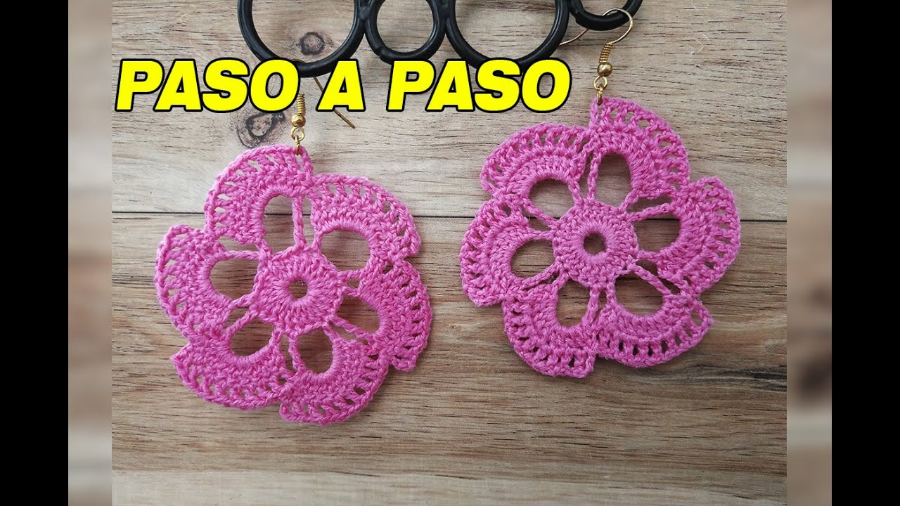 Aretes en crochet, espirales fantásticos / Earring English subtitles