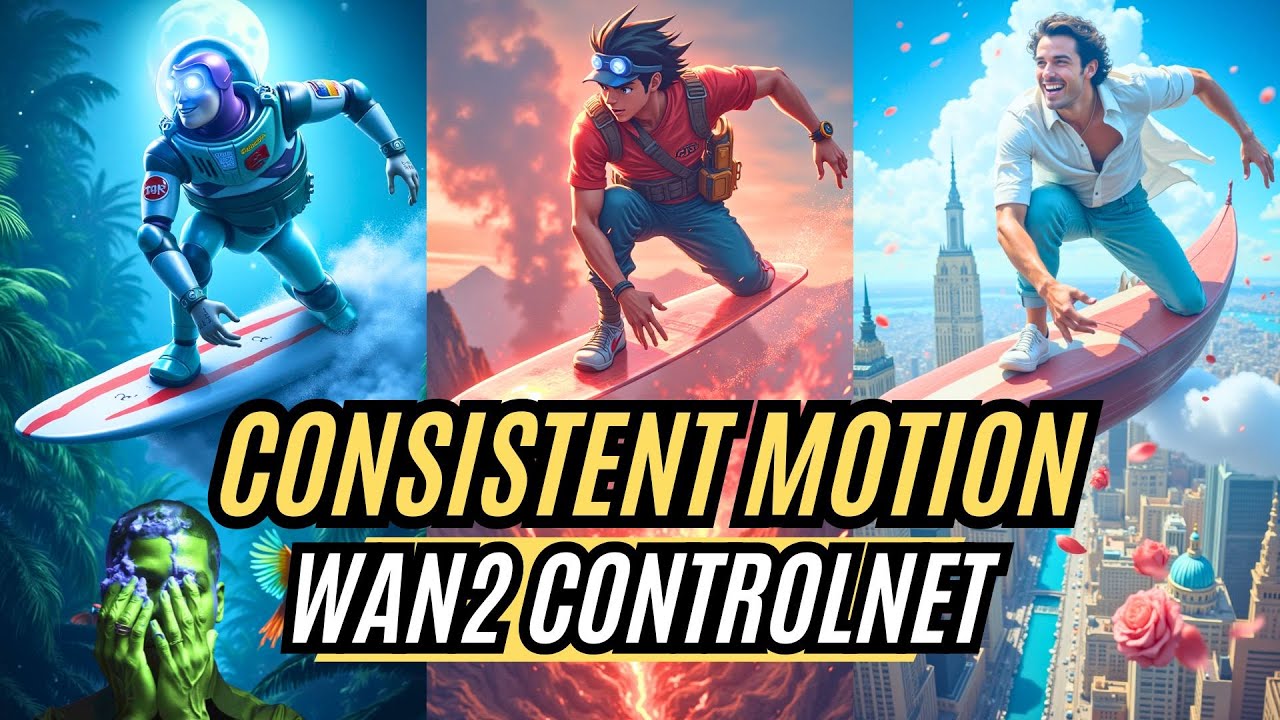 WAN 2.1 Видео в Видео с использованием WanFun ControlNet в ComfyUI