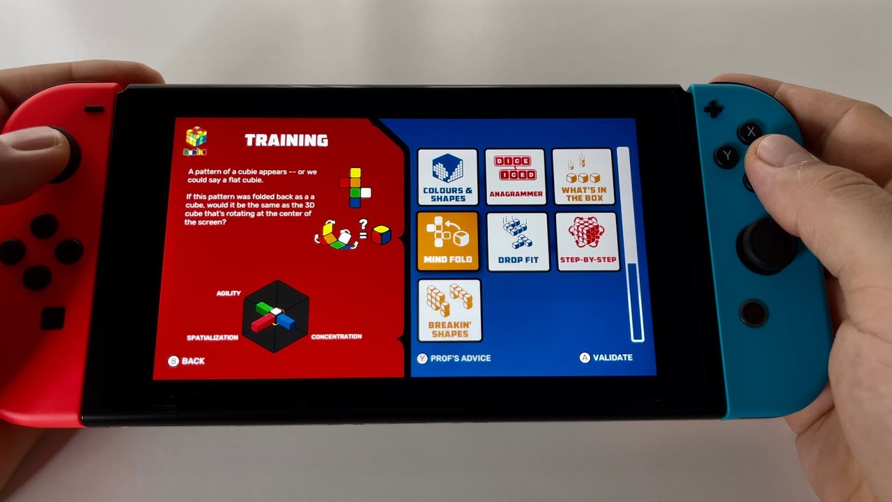 Professor Rubik's Brain Fitness | Nintendo Switch handheld gameplay