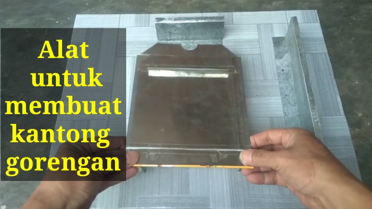 Cara membuat alat untuk melipat membuat kantong kertas gorengan