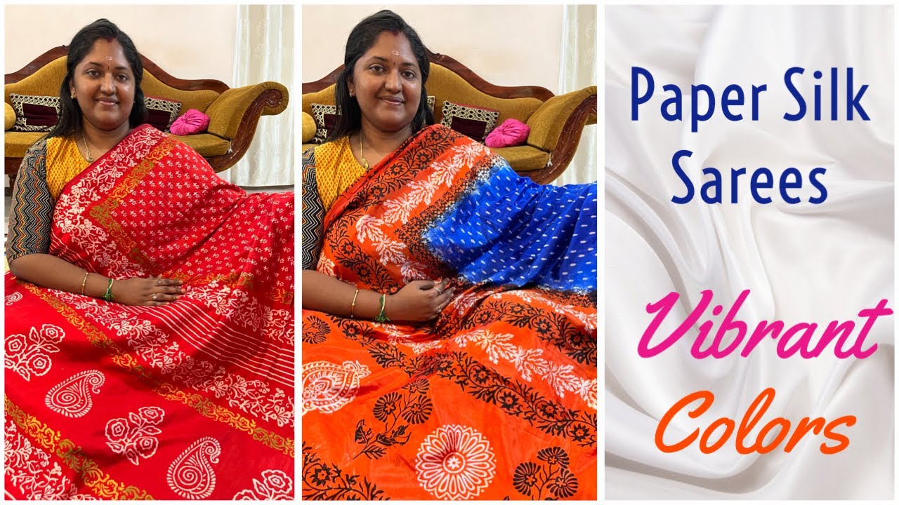 Paper Silk Sarees | Light Weight Collection | Vibrant colours #divafabrics #papersilk #buttersilk