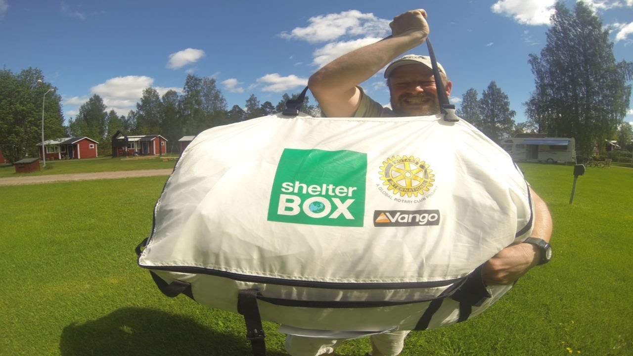 Raising a Rotary Shelterbox tent