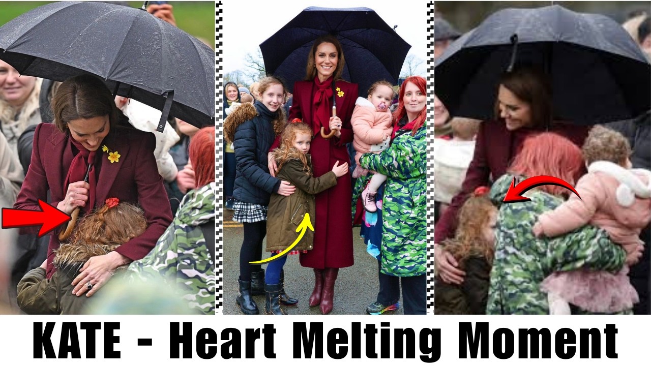 Heart Touching Scene: A Little Girl Can't Control to Hug Princess Kate & a Other Baby Wear Necklace