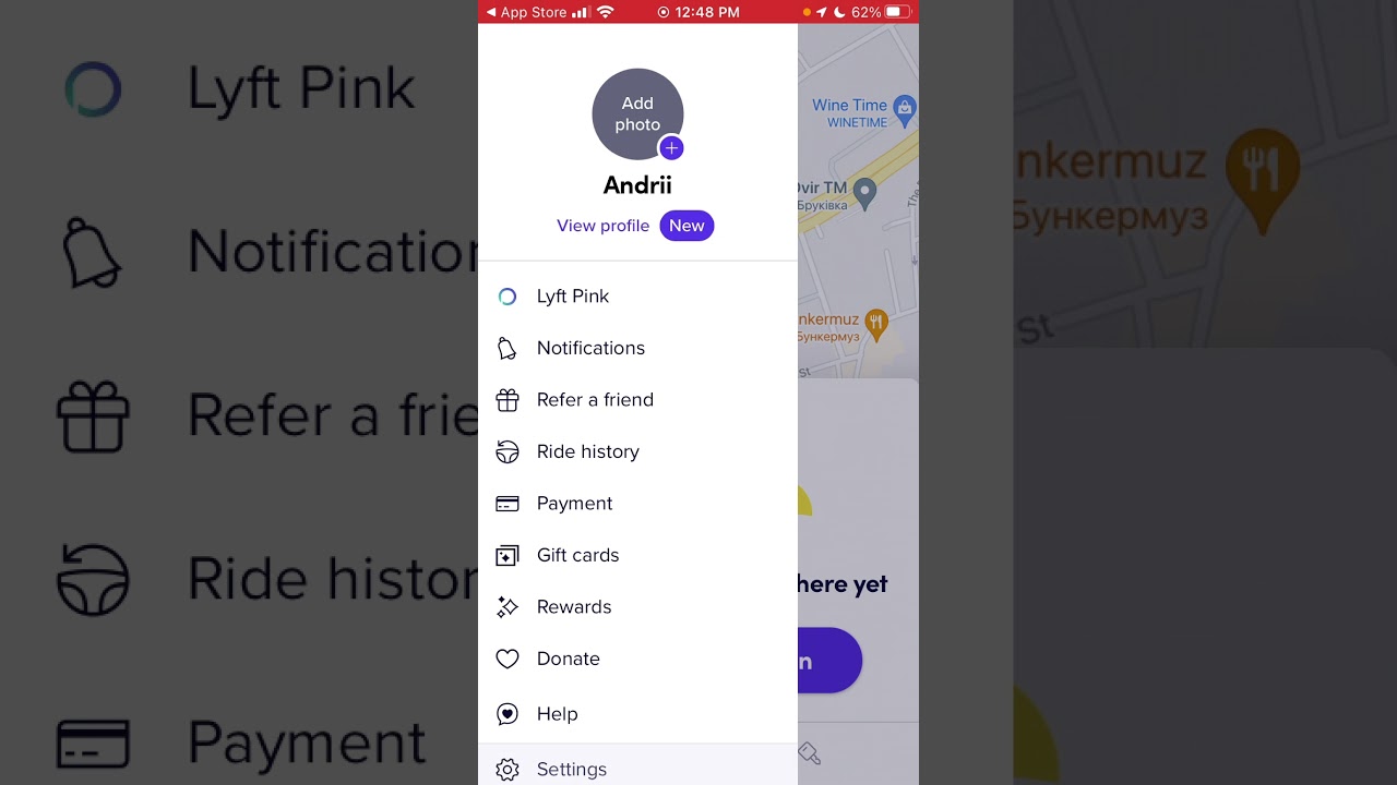 How to DELETE ACCOUNT IN LYFT APP?
