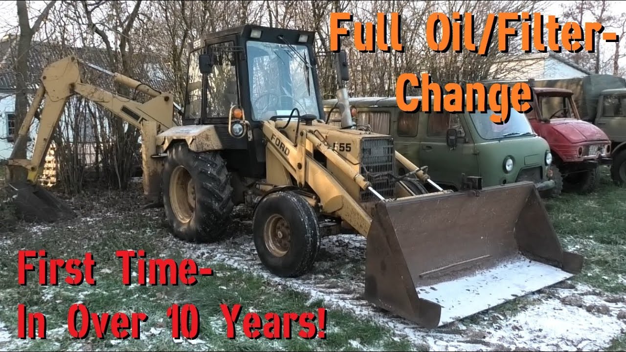 Ford Backhoe - Full Oil/Filter change - First time in over a Decade!