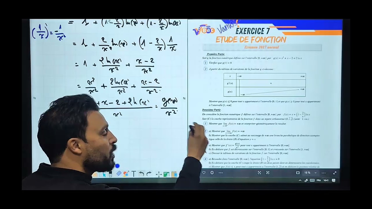 Solution exercice 7 ln(x)