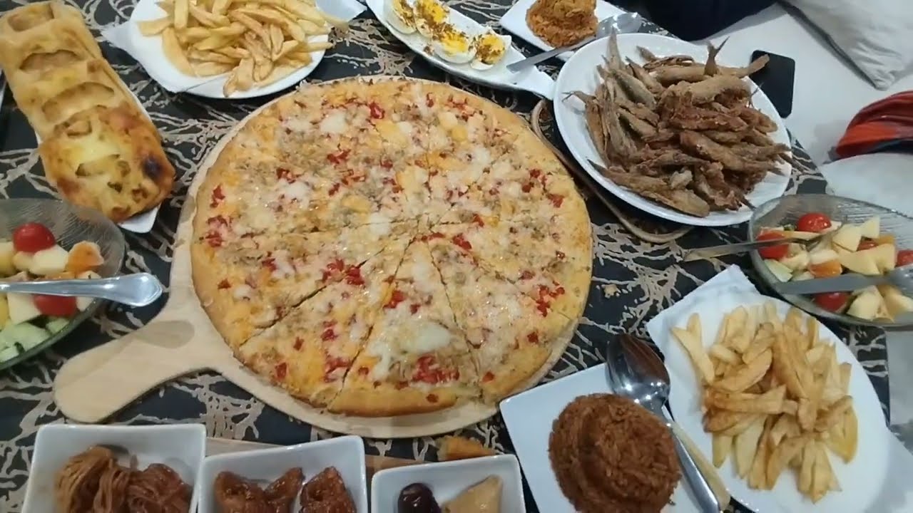 🌙😋😋بيتزا 🍕 بصوص البيضاء روعة شاركت معاكم مشتريات من كازيون 🌸✌️✌️