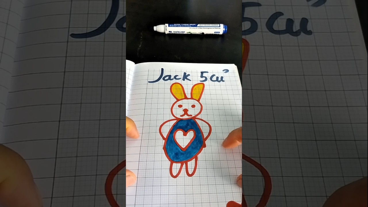Vẽ thỏ v&agrave;ng dễ thương #shorts #contho #jack