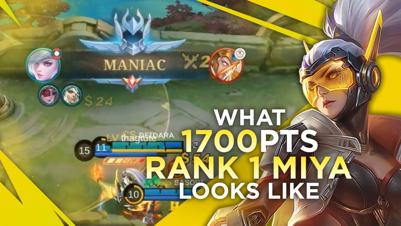 Rank 1 Miya Gold Lane Rotation Tutorial Mobile Legends