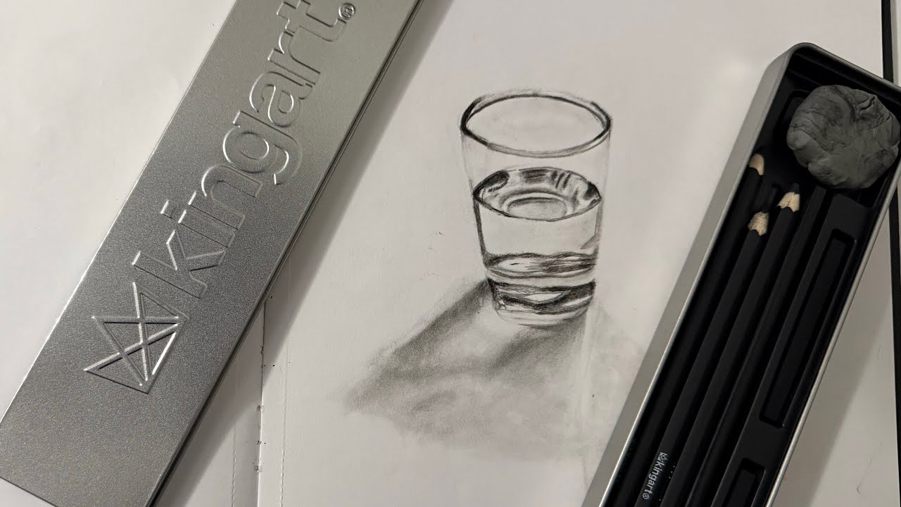 Step by Step Realistic Glass of Water💦✍️| Arts and Crafts by Radha|