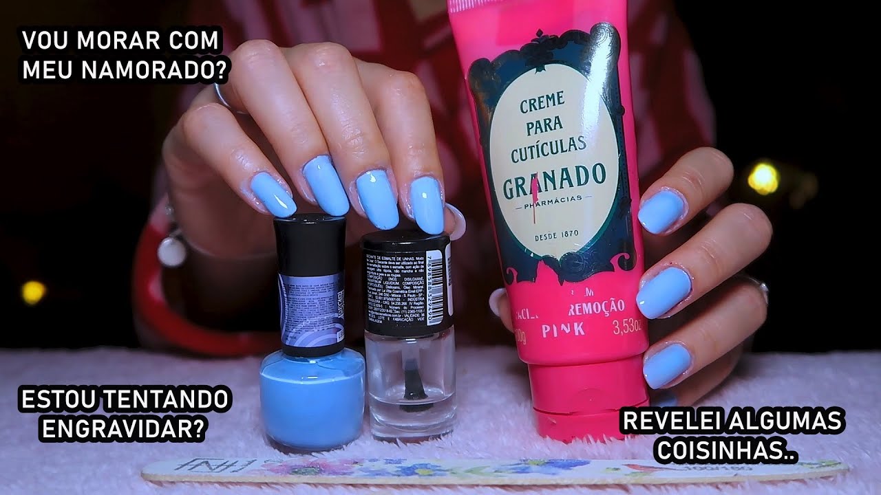 ASMR 🌨️ fazendo as unhas e respondendo perguntas curiosas!