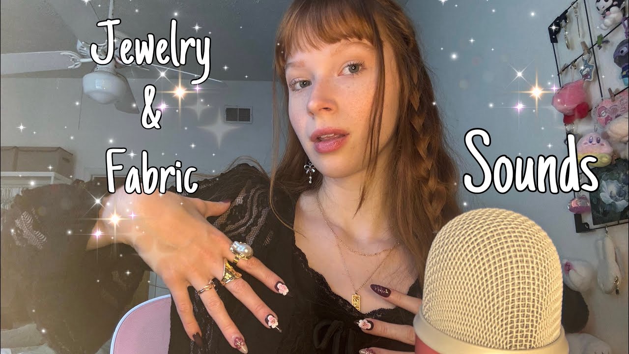 ASMR | Fast Jewelry Sounds + Fabric Scratching (Clicky Ring Sounds, Hand Movements, Nail Tapping)