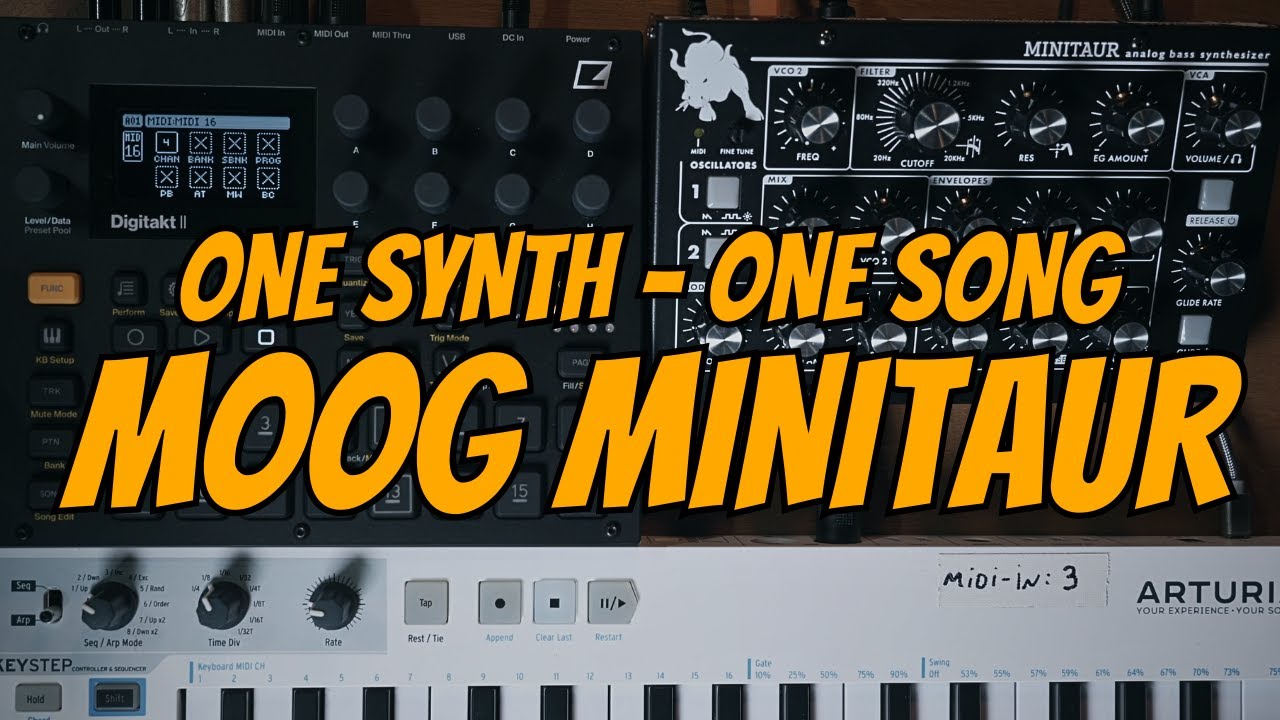 Let's make a track using only the Moog Minitaur (and Digitakt 2)