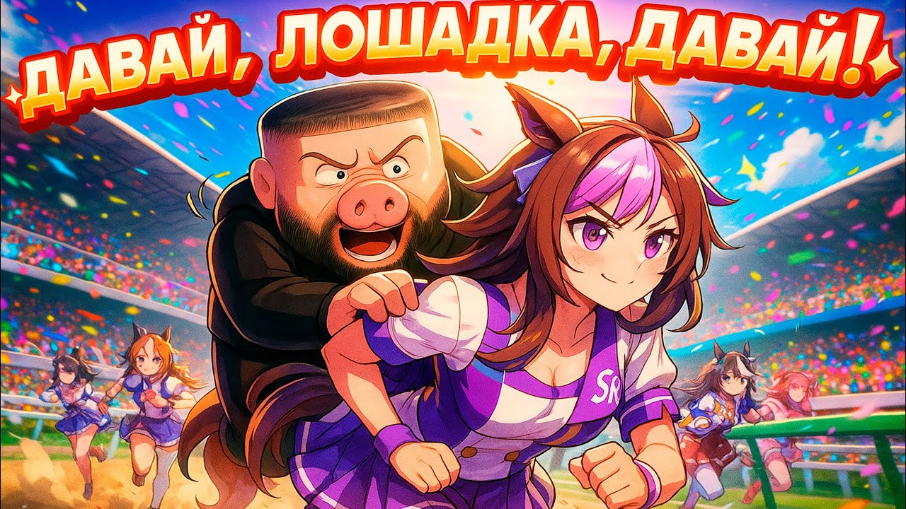 🎠 СКУФ ВПЕРВЫЕ ПРОБУЕТ UMA RACING! 😱 КАК УПРАВЛЯТЬ ЛОШАДЬЮ! &ndash; Roblox