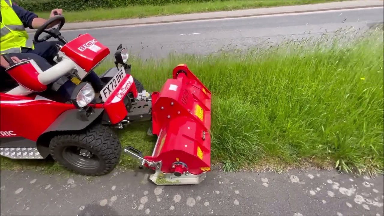RINO Electric Power Unit Fitted with Interchangeable Flail Cutting Deck