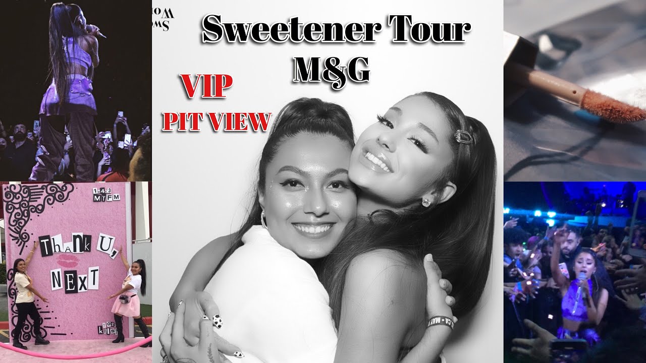 I CAUGHT ARIANA’S LIP STICK!! // Sweetener tour Inglewood VIP M&G VLOG + MERCH HAUL