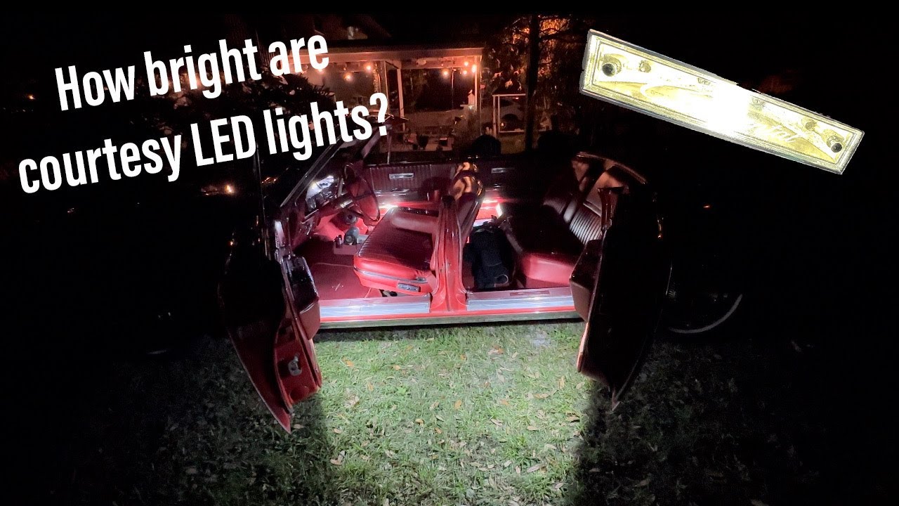 How Bright Are Courtesy LED Lights!?! - 1965 Lincoln Continental Convertible