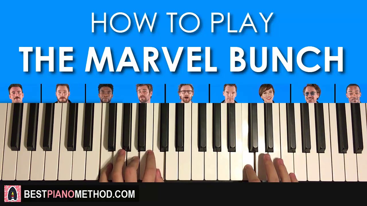 HOW TO PLAY - Avengers Infinity War - The Marvel Bunch (Piano Tutorial Lesson)