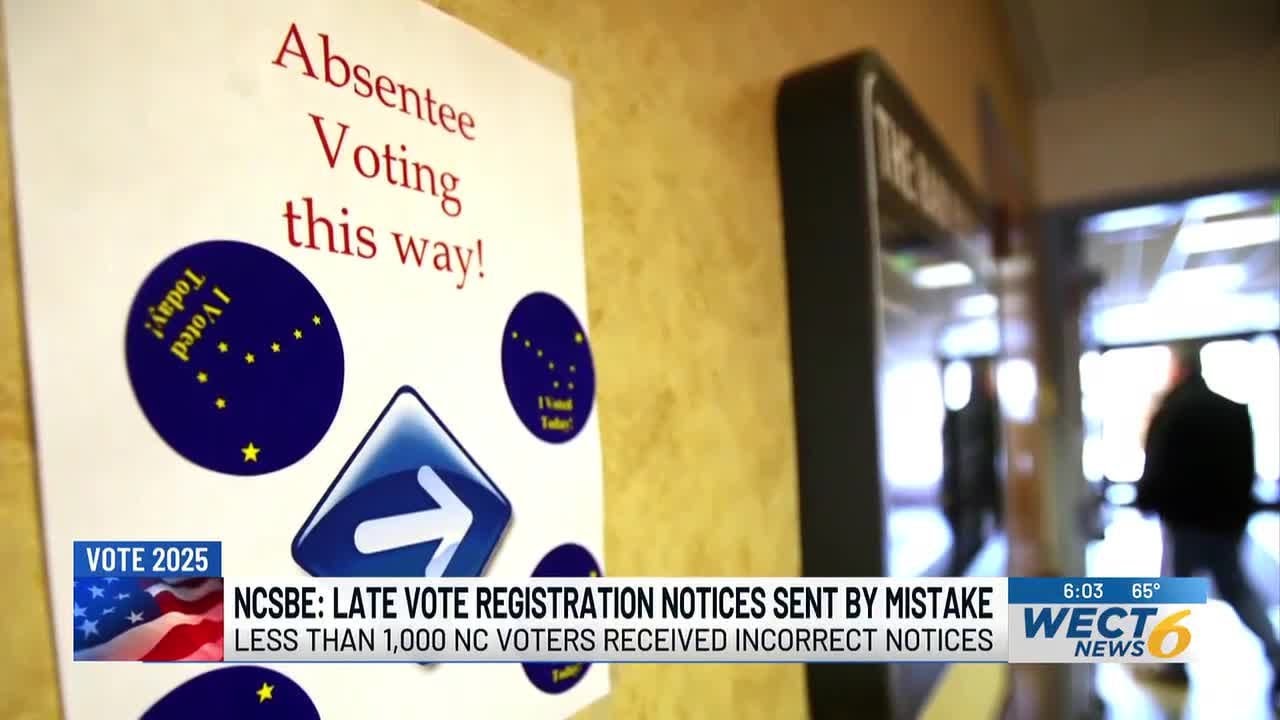 North Carolina voters receive incorrect voter registration notices