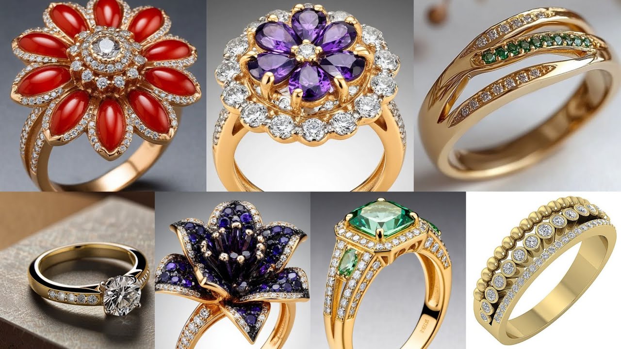 Stunning Gold Diamond Ring Designs | Elegant & Trendy Jewellery Ideas