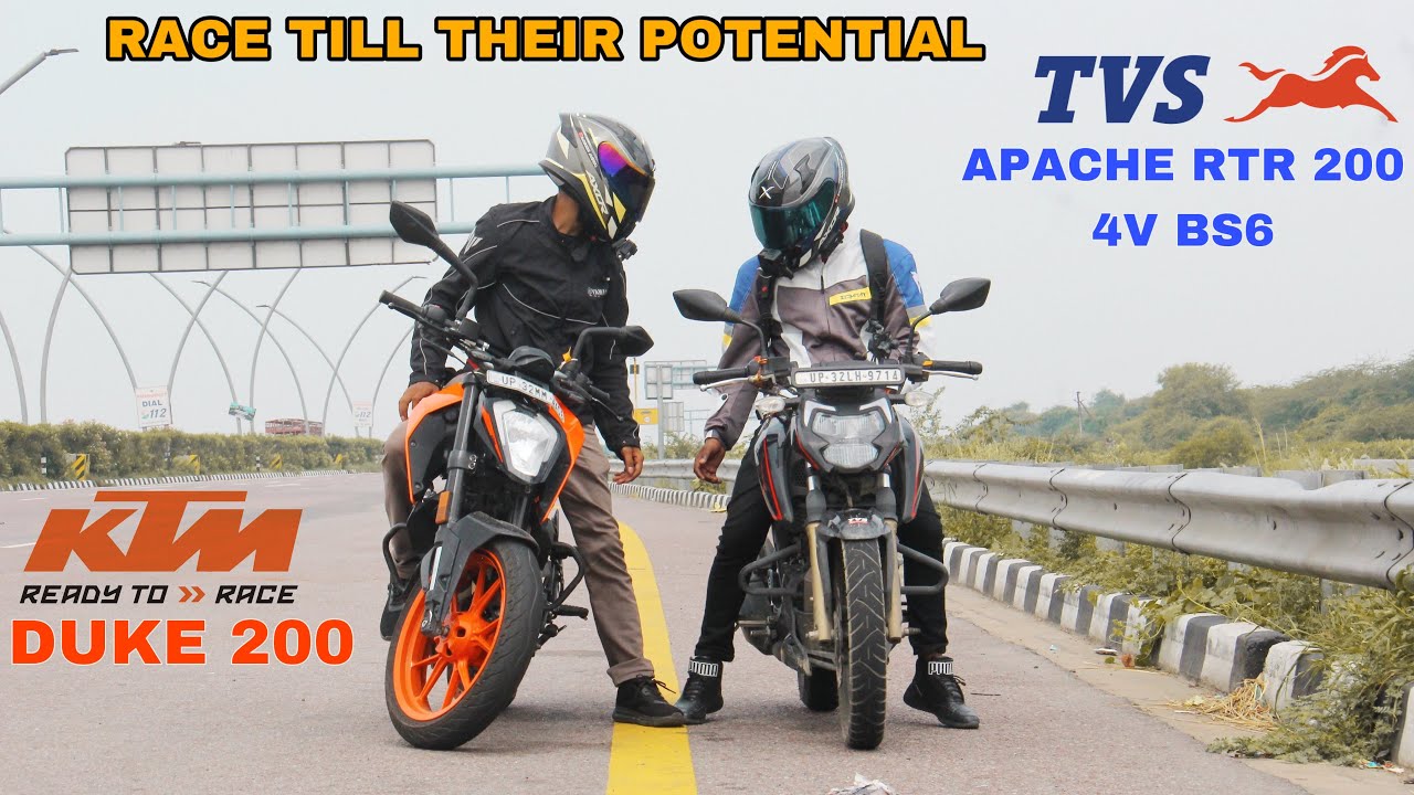 KTM DUKE 200 BS6 VS TVS APACHE RTR 200 4V BS6 [ RACE TILL THEIR POTENTIAL ]