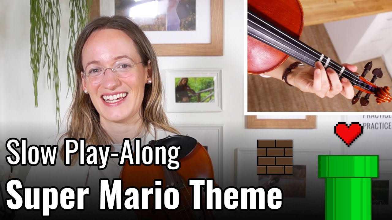 How to Play The Super Mario Theme | SLOW-PLAY ALONG | Violin Tutorial