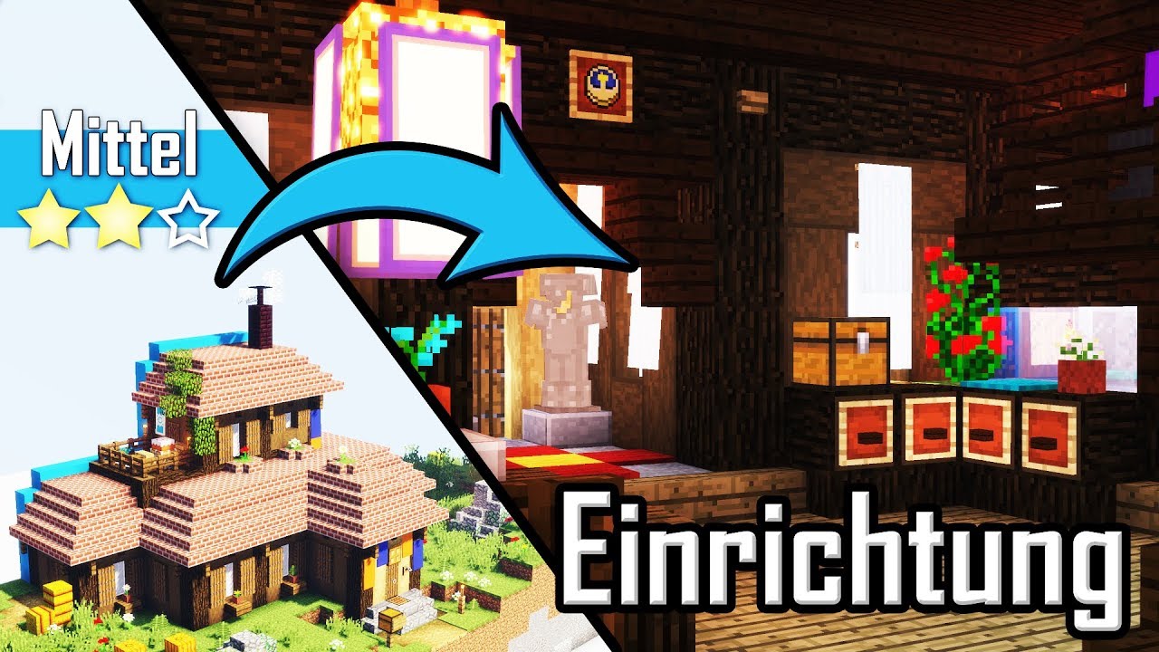 Einrichten in Minecraft | Minecraft Survival Haus Einrichtung MITTEL 2/3